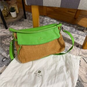 Kate Spade Flap Straw Handbag